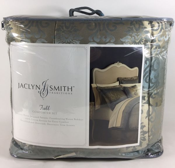 Jaclyn Smith Traditions Full Comforter Set Olive Green Sage Ombre