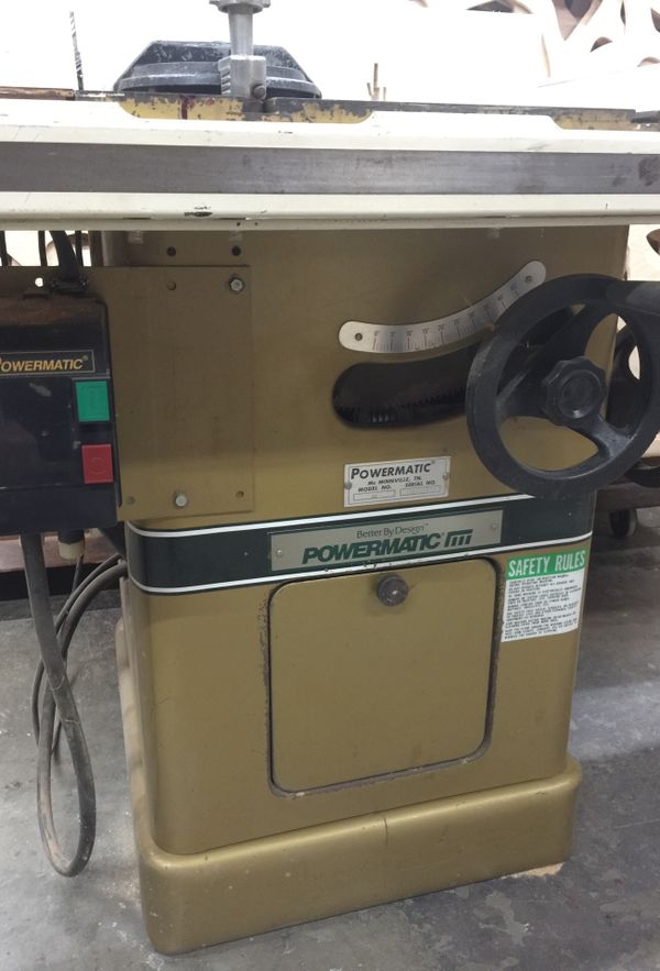 Powermatic 66 table saw with 48” Biesemeyer fence 230v needs a new