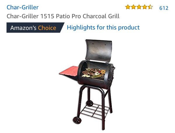 Char Griller 1515 Patio Pro Charcoal Grill For Sale In Las Vegas