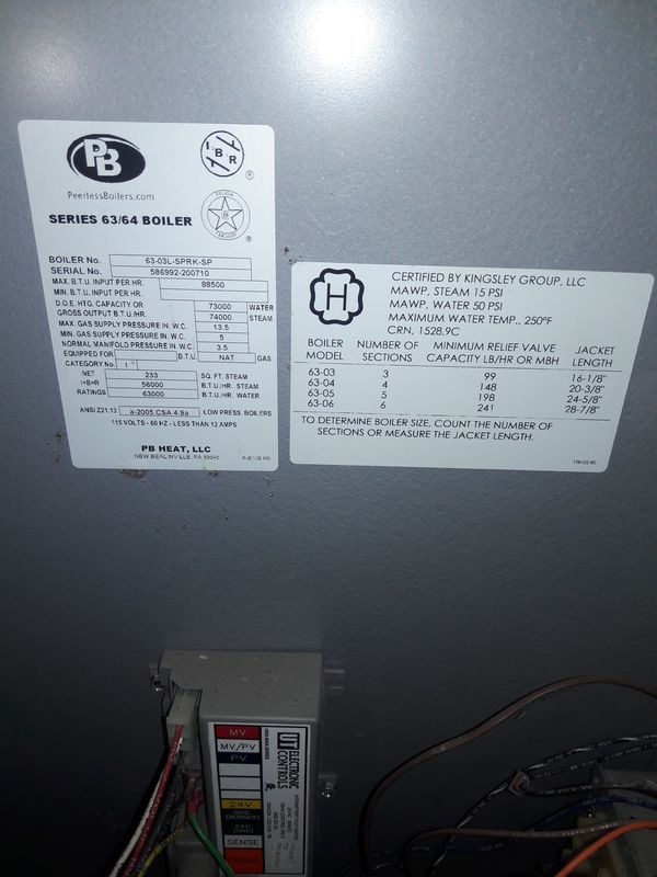 Peerless Series 63 Residential Steam Boilers for Sale in Union, NJ