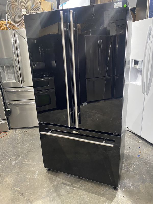 Jenn-air refrigerator 36 x 69 black glass works perfect clean one ...
