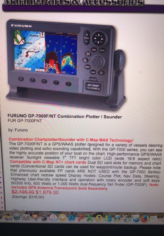 Furuno GP7000F GPS/Chart plotter/Fish finder for Sale in Oceanside, CA ...