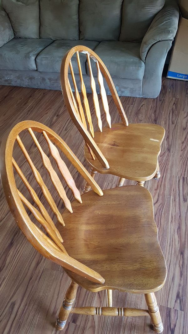 2 worn wooden chairs for Sale in Newport News, VA - OfferUp