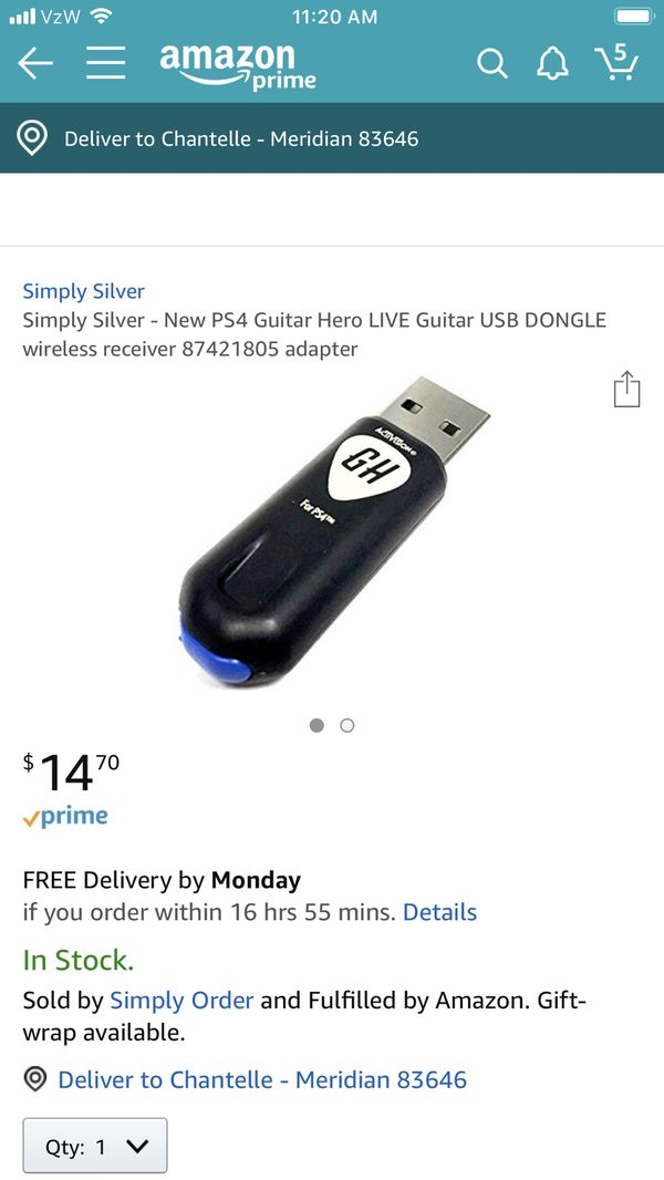 guitar hero live dongle ps4