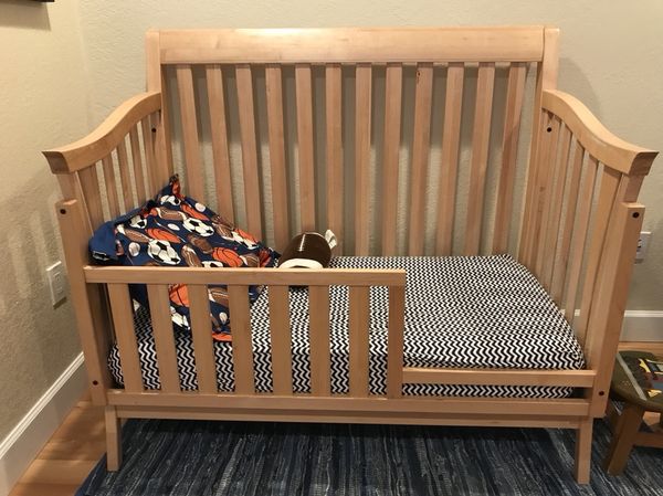 Baby Cache Uptown Crib Natural Color With Toddler Rail For Sale In