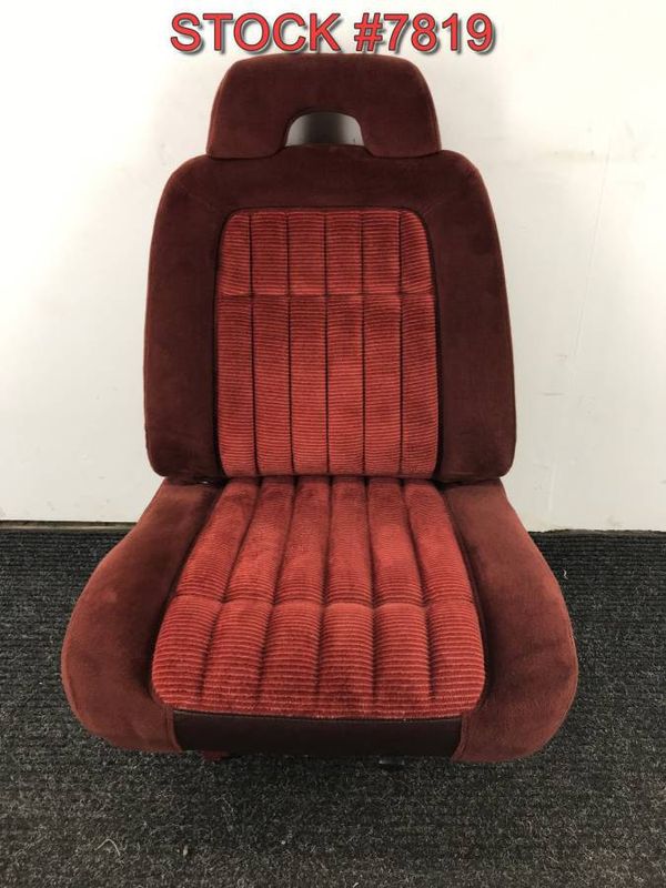 1991 1992 1993 1994 Chevy GMC Truck Red Cloth Front Bench Bucket Seats Seat Stock 7819 for Sale