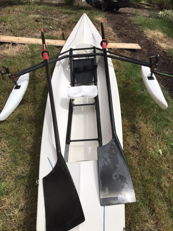 19 fiberglass rowing shell sculling boat for sale in salem or offerup