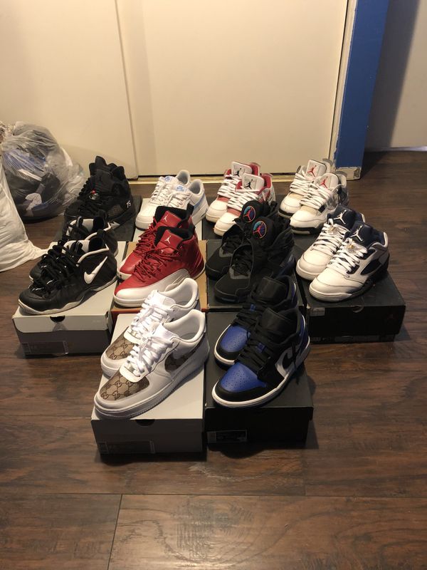 SHOE COLLECTION (NIKE, JORDAN RETROS, FOAMPOSITE, GUCCI) for Sale in El ...