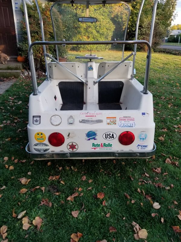 Awesome electric 1970 Harley davidson golf cart has 2 speeds and