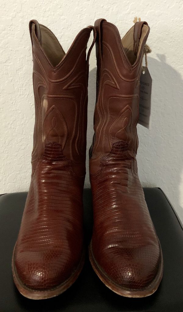 Tecovas Men’s “The Nolan” Bourbon Brown Lizard Cowboy Boots Size 10.5 ...