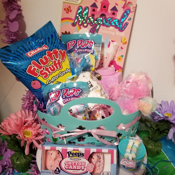 CUTE Cotton Candy Theme Easter Basket for Sale in Laredo, TX OfferUp