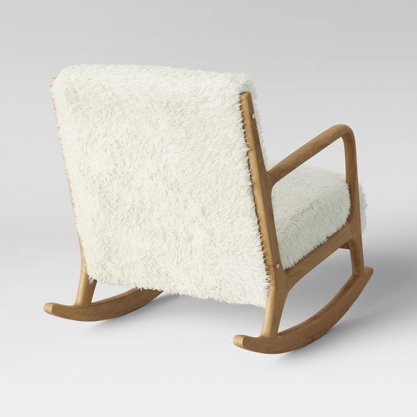Esters Wood Arm Chair Sherpa White Project 62
