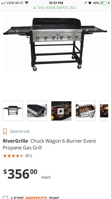 RiverGrille Chuck Wagon 6-Burner Event Propane Gas Grill for Sale in ...