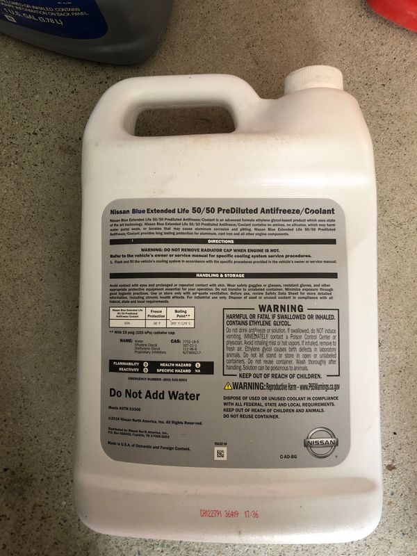 Nissan antifreeze coolant l250