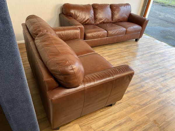 chateau d'ax leather sofa used