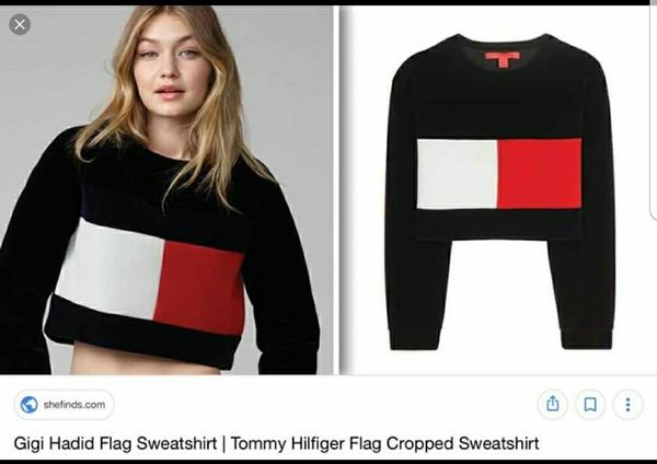 Gigi Hadids Cropped Tommy Hilfiger Sweater For Sale In