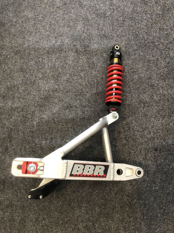 CRF 110, KLX 110 aftermarket adult upgrades, BBR swingarm, shocks, Bars