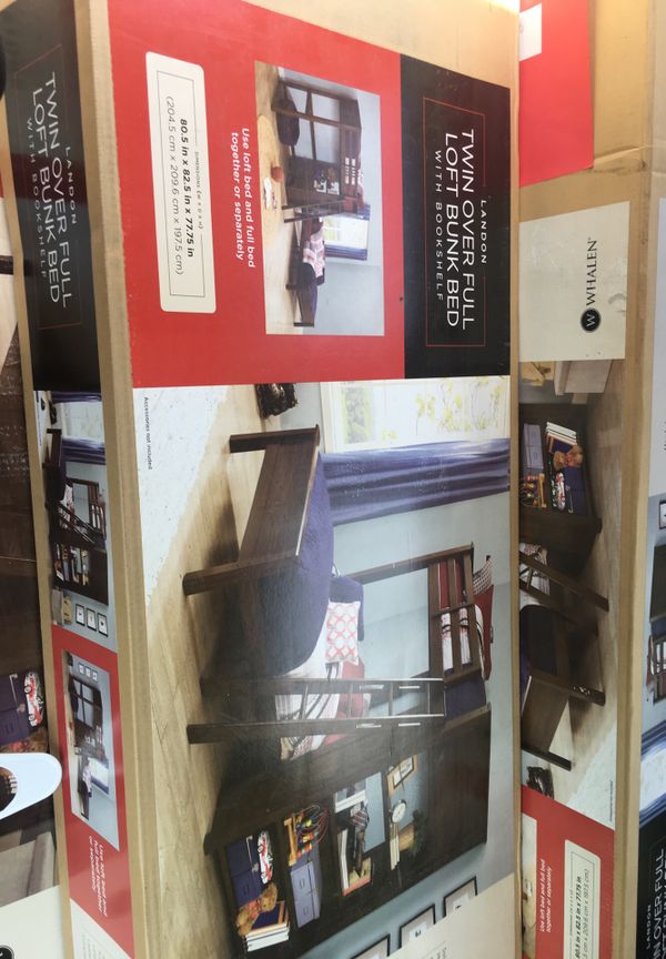 Landon Twin Over Full Loft Bed Brand With Book Shelf New Free 400sold