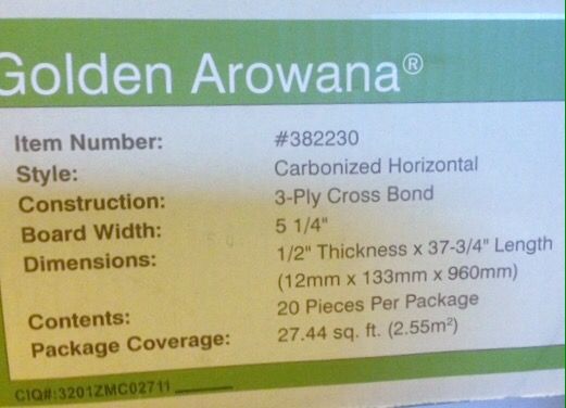 Golden Arowana Uniclic Bamboo Flooring 5 Boxes For Sale In