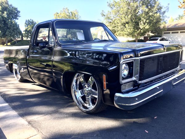 76 Chevy C10 Squarebody Bagged Custom classic Truck muscle hotrod ...