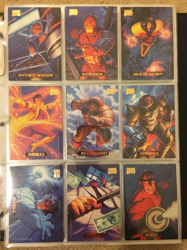 1994 Marvel Masterpieces Trading Cards COMPLETE BASE SET, NM 1140