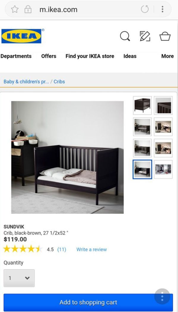 Ikea Sundvik Crib For Sale In Philadelphia Pa Offerup