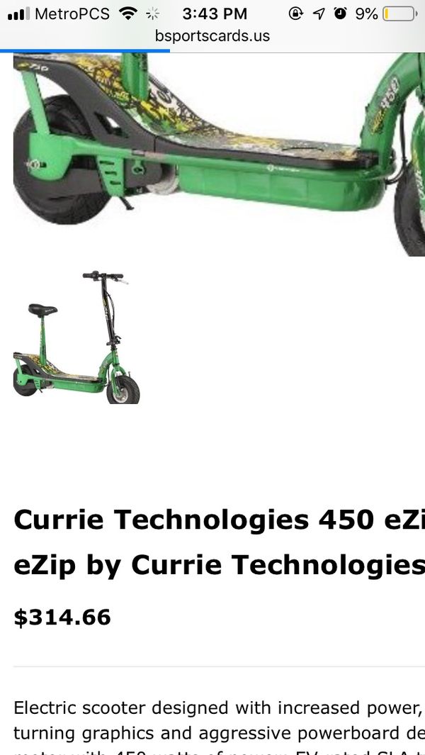 eZip electric scooter 450 Green for Sale in Euless, TX - OfferUp