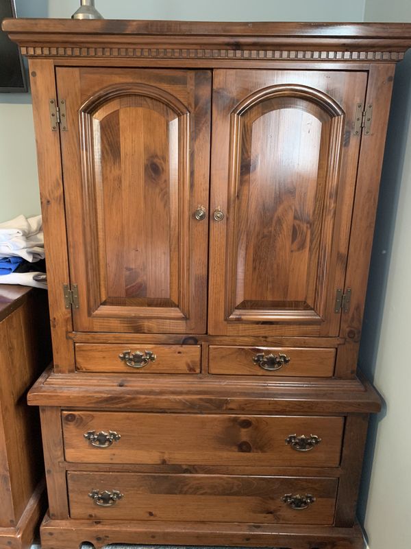 Bennington Pine 76 Vintage armoire, dresser And two nightstands for ...