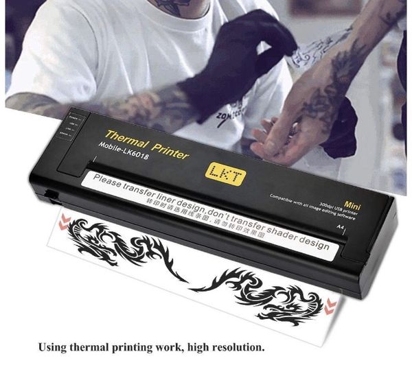 Semme Professional Tattoo Thermal Printer, Portable Tattoo Transfer Copier Stencil Paper Maker