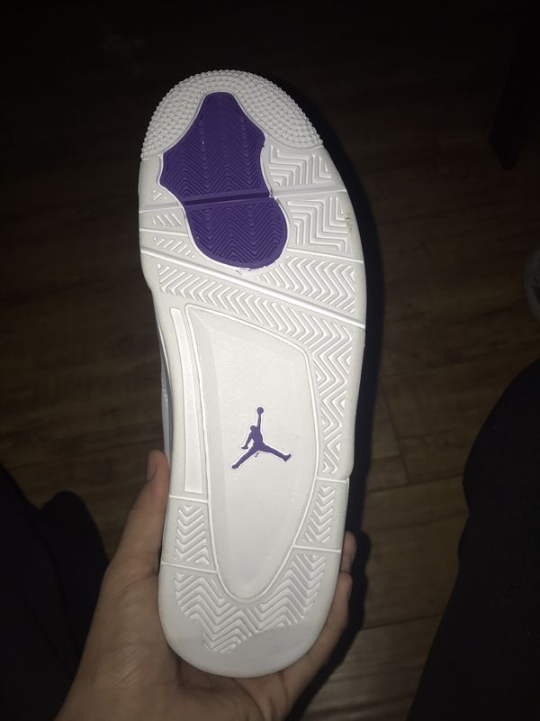all white 4s purple