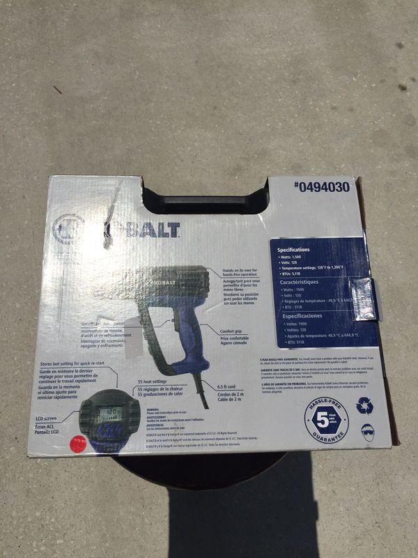 Kobalt 1,500Watt Professional LCD Heat Gun for Sale in Jacksonville