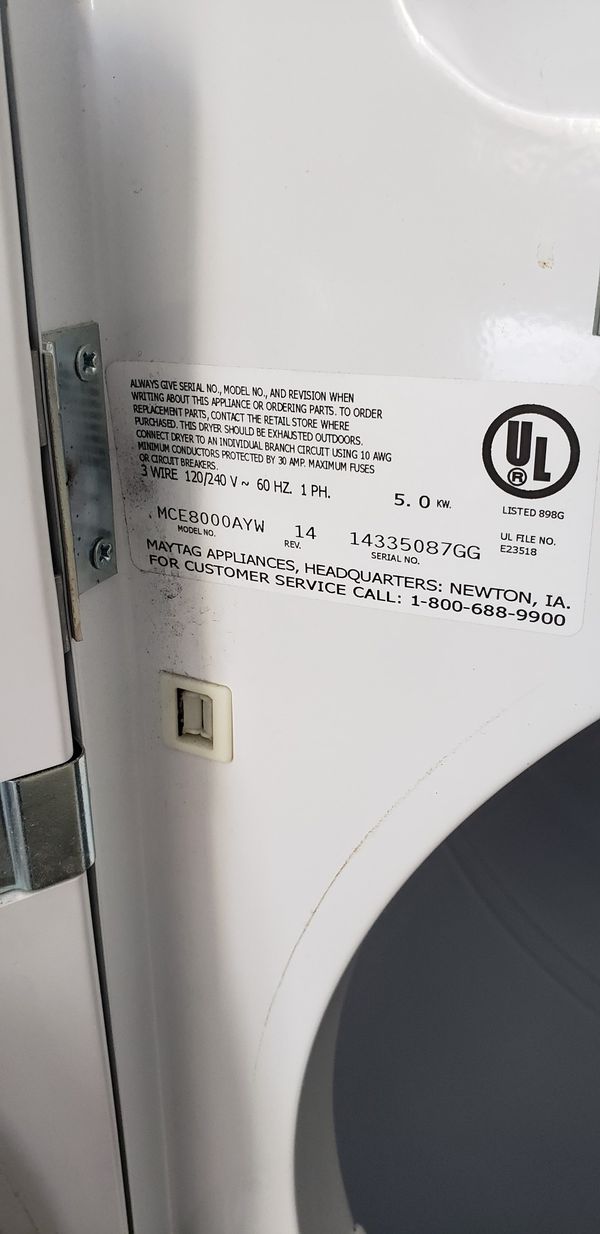 **FREE** Maytag MCE8000AYW Electric Drying Center for Sale in Sudbury ...