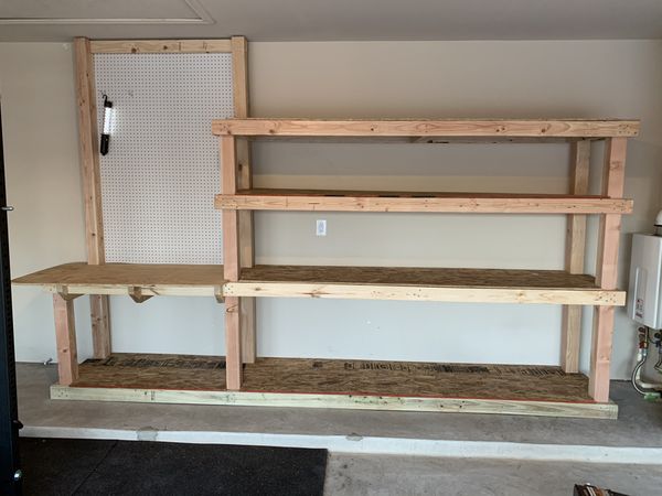 Custom Garage mobile shelves $150 plus materials for Sale 