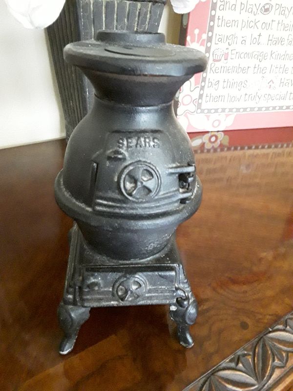 Vintage Sears Mini Cast Iron Pot Belly Stove for Sale in West Covina