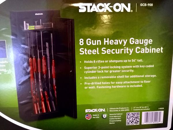 Brand New Gcb 908 Stack On 8 Gun Heavy Gauge Steel Security
