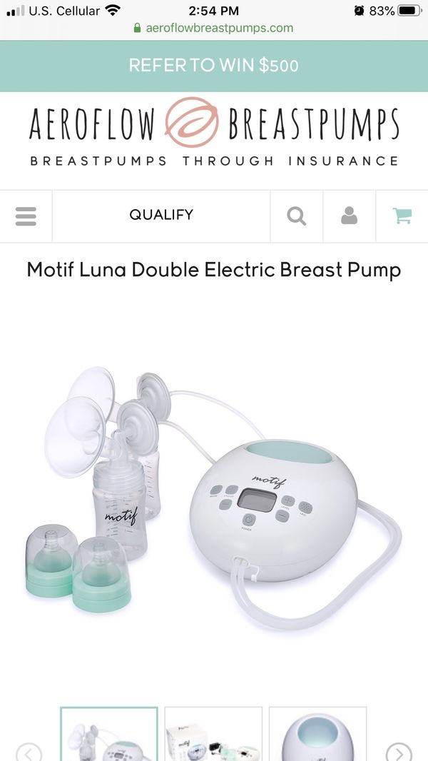 Motif Double Electric breast pump, Haakaa breast pump and storage bags