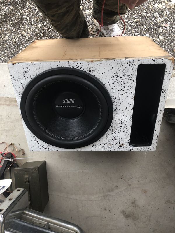 15 inch sub and custom birch wood box no amp for Sale in Mokena, IL OfferUp