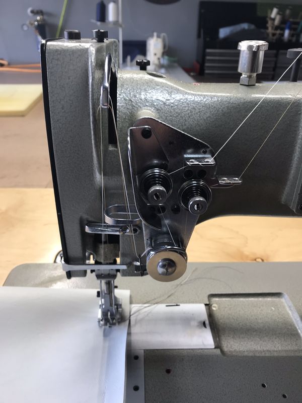 Juki 158 long arm double needle 1/2” needle spacing, industrial