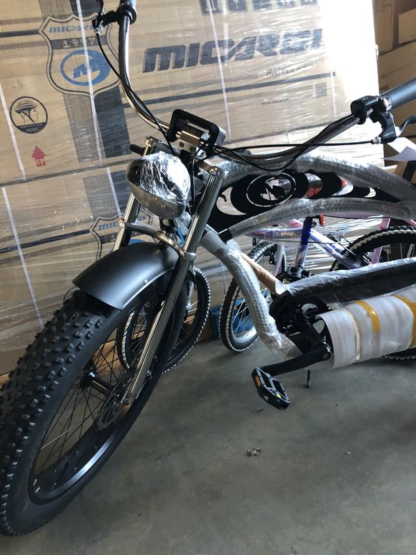 micargi cyclone deluxe electric chopper style cruiser bike matte