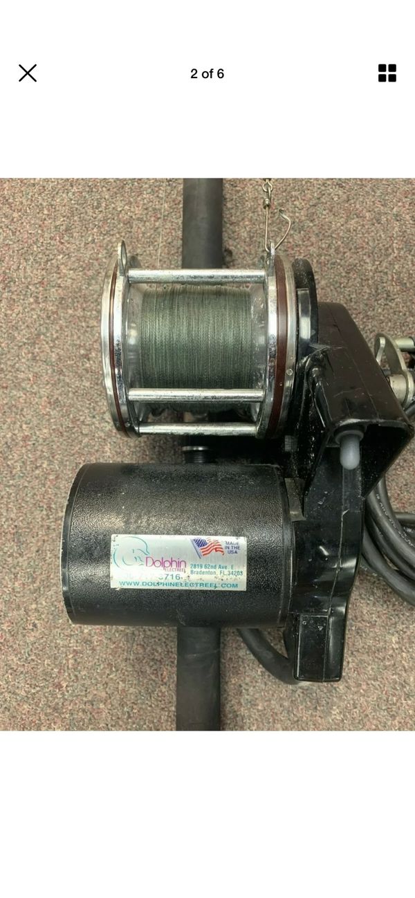 Dolphin Electreel Electric Kite Fishing Reel & Rod,Triple Clips, Swivel