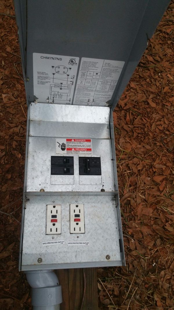 Temporary Power Service Pole Meter breaker box for Sale in Boiling Springs, SC OfferUp