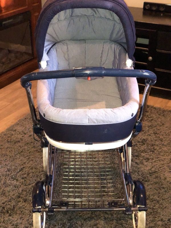 Peg Perego/Martinelli Baby Buggy Stroller & Carriage Blue Classic Pram ...