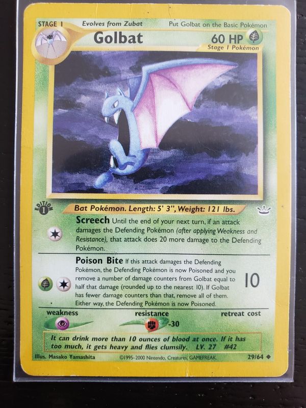2000 Zubat Golbat Pokemon Card For Sale In Chula Vista CA OfferUp