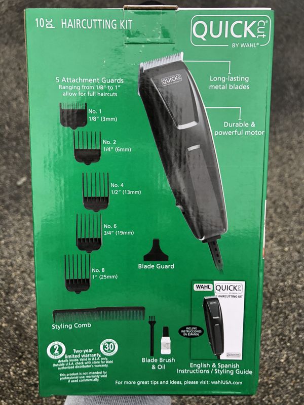 NEW WAHL Quick Cut Clippers Hair Trimmer Clipper Kit (10 ...