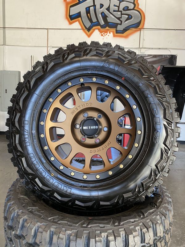 New Method 305 NV Bronze Wheels and New Mud-Terrain Tires! for Sale in ...