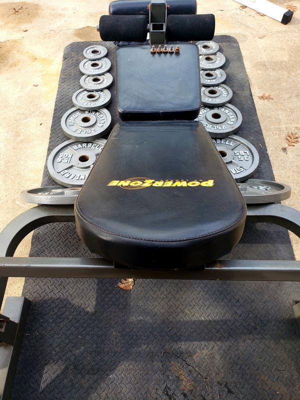 300 POUND WEIGHT SET, OLYMPIC BAR, PREACHER CURL ATTACHMENT, LEG RAISE