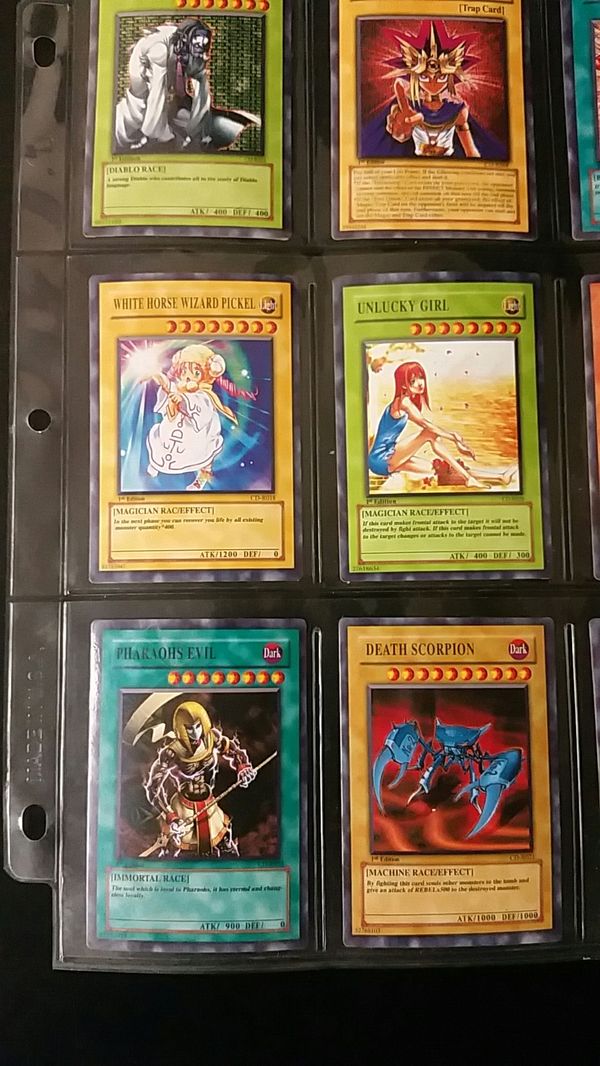 9 Rare old first edition YUGIOH cards (very good