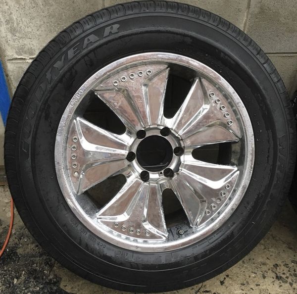 Chrome 20” rims with brand new good year tires fits chevrolet tahoe gm