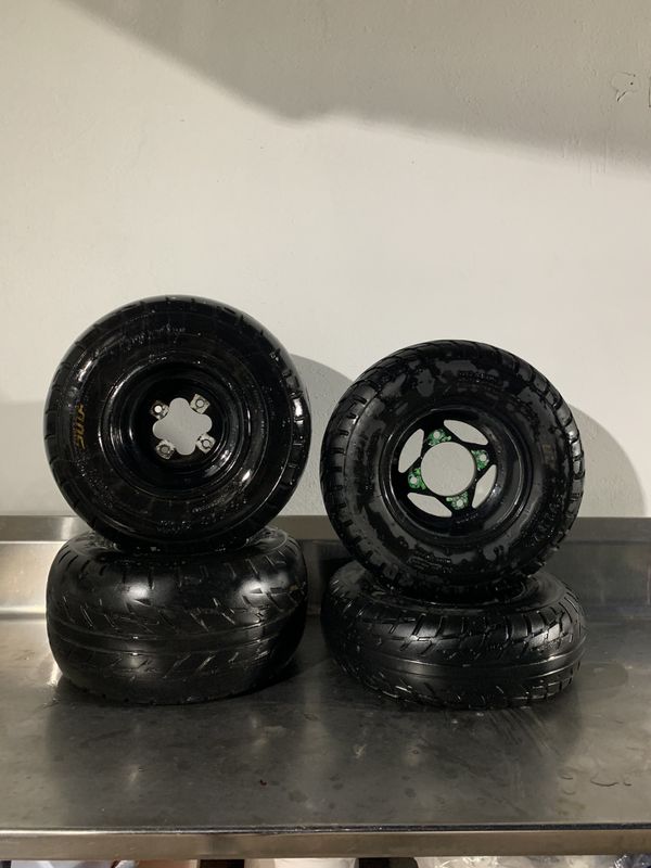Atv Kawasaki kfx 400 Suzuki ltz 400 rims and tires for Sale in Fort