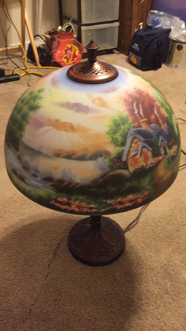 Thomas Kinkade Reverse Painted Lamp for Sale in Covington, KY OfferUp